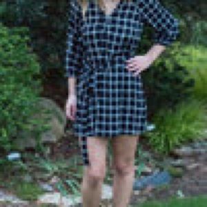 Black and white checker dress